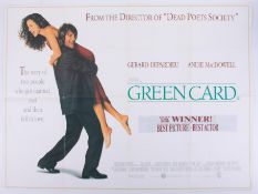 Cinema Poster for the film 'Green Card' year 1990 featuring Gerard Depardieu. Provenance: The John