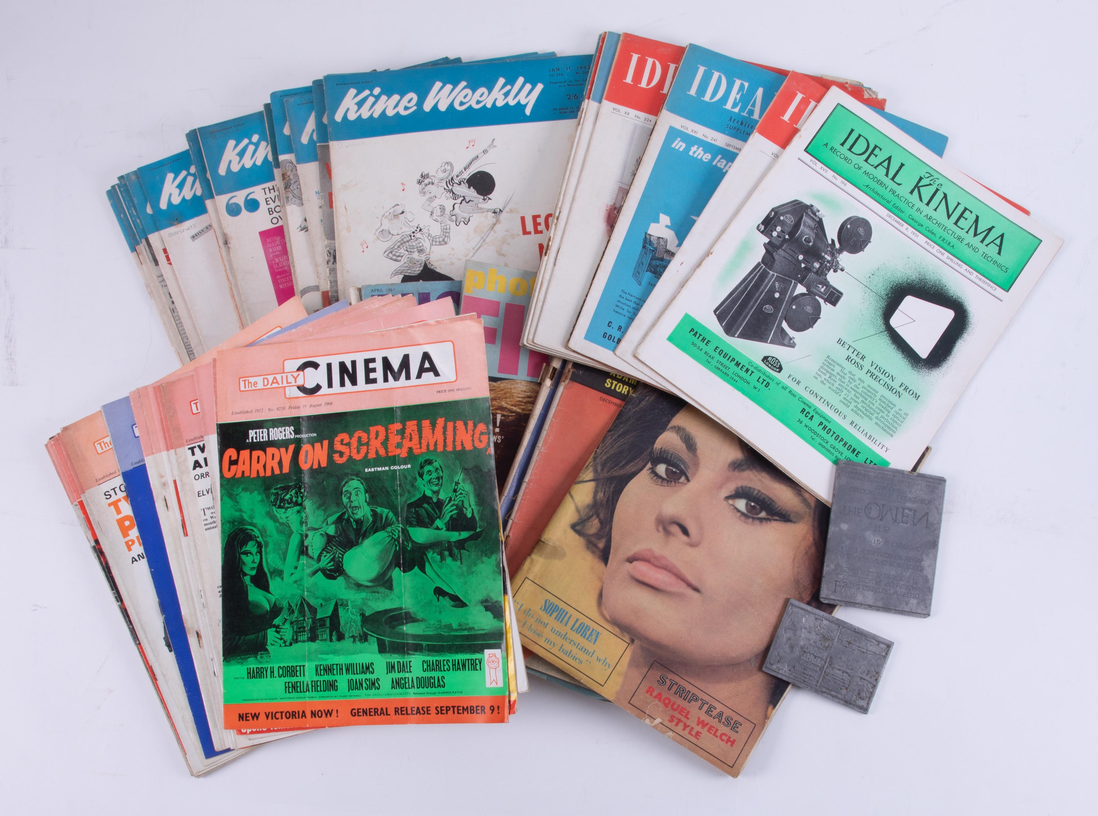 A large collection (approx. 161) of vintage Cinema and Film magazines including Daily Cinema, Kine