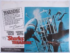 Cinema Poster for the film 'Sharks’ Treasure' (water damage). Provenance: The John Welch Collection,