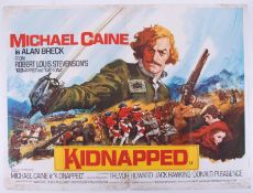 Cinema Poster for the film 'Kidnapped' year 1971 featuring Michael Caine (damage on the bottom
