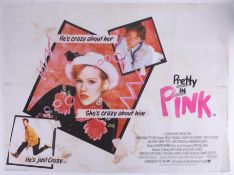 Cinema Poster for the film 'Pretty in Pink' year 1986 (water damage). Provenance: The John Welch