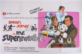 Cinema Poster for the film 'Mr Super Invisible' (cut to the bottom left). Provenance: The John Welch