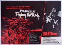 Cinema Poster for the film 'Piranha 2 Flying Killers & Silent Rage' year 1982. Provenance: The