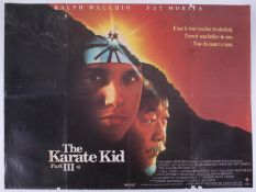 Cinema Poster for the film 'Karate Kid Part 3' year 1989 (damage to bottom edge). Provenance: The