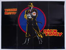Cinema Poster for the film 'Dick Tracy' year 1990 featuring Warren Beatty. Provenance: The John