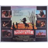 Cinema Poster for the film 'The Man from Snowy River' year 1982 featuring Kirk Douglas.