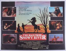 Cinema Poster for the film 'The Man from Snowy River' year 1982 featuring Kirk Douglas.
