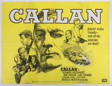 Cinema Poster for the film 'Callan' year 1974 featuring Edward Woodward (small tear). Provenance: