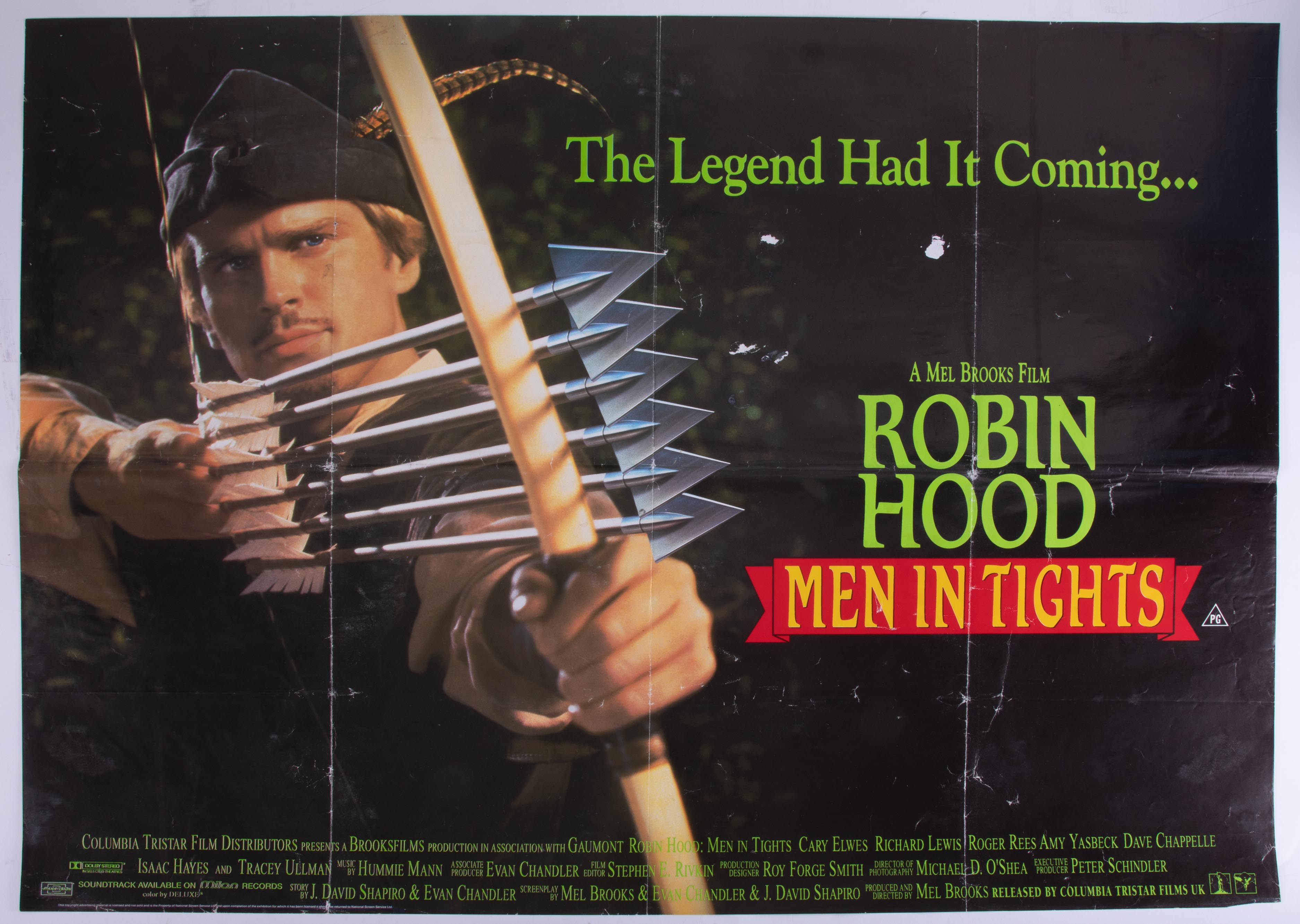 Cinema Poster for the film 'Robin Hood Men in Tights' year 1993 (tape marks). Provenance: The John