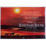 Cinema Poster for the film 'Homeward Bound The Incredible Journey' year 1993. Provenance: The John
