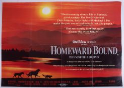 Cinema Poster for the film 'Homeward Bound The Incredible Journey' year 1993. Provenance: The John