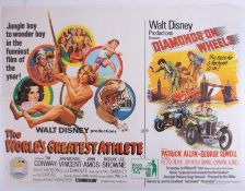 Cinema Poster for the film 'The World's Greatest Athlete & Diamonds on Wheels' year 1973.