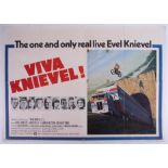 Cinema Poster for the film 'Viva Knievel' year 1977 (tape marks). Provenance: The John Welch