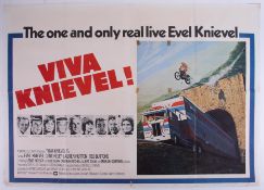 Cinema Poster for the film 'Viva Knievel' year 1977 (tape marks). Provenance: The John Welch