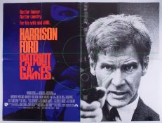 Cinema Poster for the film 'Patriot Games' year 1992 featuring Harrison Ford. Provenance: The John