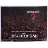 Cinema Poster for the film 'The Power of One' year 1992 featuring John Gielgud (worn, tears on