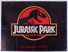 Cinema Poster for the film 'Jurassic Park' year 1993 (worn around the edges). Provenance: The John