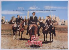 Cinema Poster for the film 'City Slickers' year 1991 featuring Billy Crystal. Provenance: The John