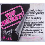 Cinema Poster for the film 'Top Secret' year 1984 (tears on folds). Provenance: The John Welch