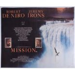 Cinema Poster for the film 'The Mission' featuring Robert de Niro & Jeremy Irons. Provenance: The