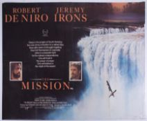 Cinema Poster for the film 'The Mission' featuring Robert de Niro & Jeremy Irons. Provenance: The