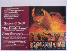 Cinema Poster for the film 'The Hindenberg' year 1975 featuring George C Scott & Anne Bancroft.