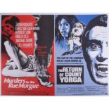 Cinema Poster for the film 'Murders in the Rue Morgue & The Return of Count Jorga' year 1971.