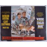Cinema Poster for the film 'Where Eagles Dare' year 1968 featuring Clint Eastwood & Richard