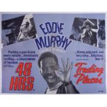 Cinema Poster for the film '48 hours & Trading Places' year 1982 featuring Eddie Murphy (damage to