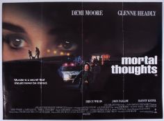 Cinema Poster for the film 'Mortal Thoughts' featuring Demi Moore & Bruce Willis. Provenance: The
