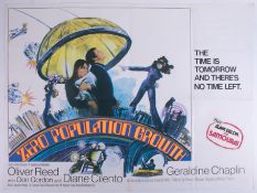 Cinema Poster for the film 'Zero Population Growth' year 1972 featuring Oliver Reed. Provenance: The