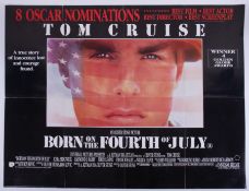 Cinema Poster for the film 'Born on the 4th July' year 1989 featuring Tom Cruise. Provenance: The