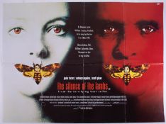 Cinema Poster for the film 'Silence of the Lambs' year 1991 featuring Anthony Hopkins & Jodie