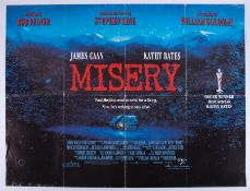 Cinema Poster for the film 'Misery' year 1990 featuring James Caan (worn). Provenance: The John