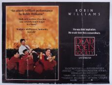 Cinema Poster for the film 'Dead Poets’ Society' year 1989 featuring Robin Williams (badly creased