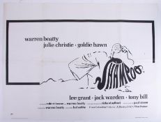 Cinema Poster for the film 'Shampoo' year 1975 featuring Warren Beatty, Julie Christie & Goldie Hawn