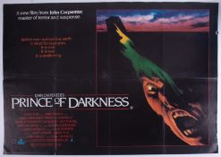 Cinema Poster for the film 'Prince of Darkness' featuring John Carpenter (one tear on fold).