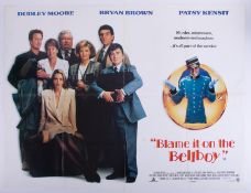 Cinema Poster for the film 'Blame it on the Bellboy' year 1992 featuring Dudley Moore (small tear on