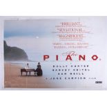 Cinema Poster for the film 'The Piano' year 1993 featuring Holly Hunter (water damage).