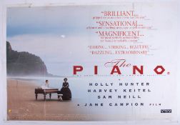 Cinema Poster for the film 'The Piano' year 1993 featuring Holly Hunter (water damage).