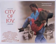 Cinema Poster for the film 'City of Joy' year 1992 featuring Patrick Swayze. Provenance: The John