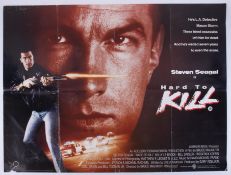 Cinema Poster for the film 'Hard to Kill' year 1990 featuring Stephen Seagal (one tear). Provenance:
