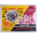 Cinema Poster for the film 'The Thief who came to dinner & The Train Robbers'. Provenance: The