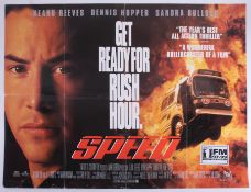 Cinema Poster for the film 'Speed' year 1994 featuring Keanu Reeves. Provenance: The John Welch
