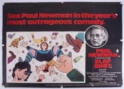 Cinema Poster for the film 'Slapshot' year 1977 featuring Paul Newman (tape marks). Provenance: