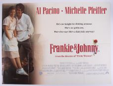 Cinema Poster for the film 'Frankie and Johnny' year 1966 featuring A Pacino & Michelle Pfeiffer.