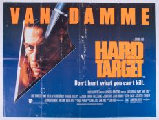 Cinema Poster for the film 'Hard Target' year 1993 featuring Jean Claude Van Damm (tape marks).