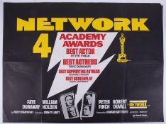 Cinema Poster for the film 'Network 4' featuring Faye Dunaway. Provenance: The John Welch