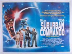 Cinema Poster for the film 'Suburban Commando' featuring Hulk Hogan (tear on fold). Provenance: