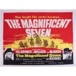 Cinema Poster for the film 'The Magnificent Seven' year 1960 featuring (later edition).